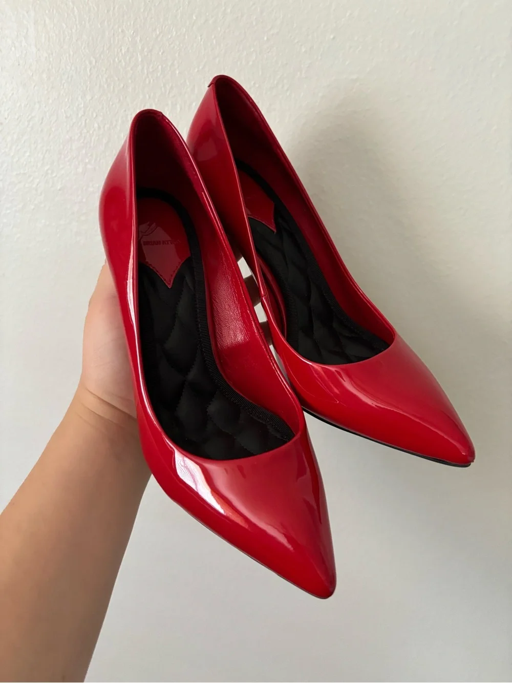 Brian Atwood Patent Red Stiletto pump heels